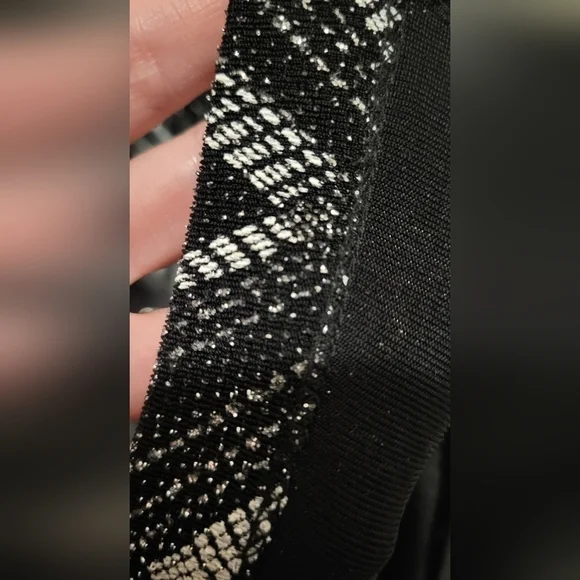 Ignite Evening Dress Size 20W Gray and Black Sparkly Geometric Pattern - Picture 6 of 7